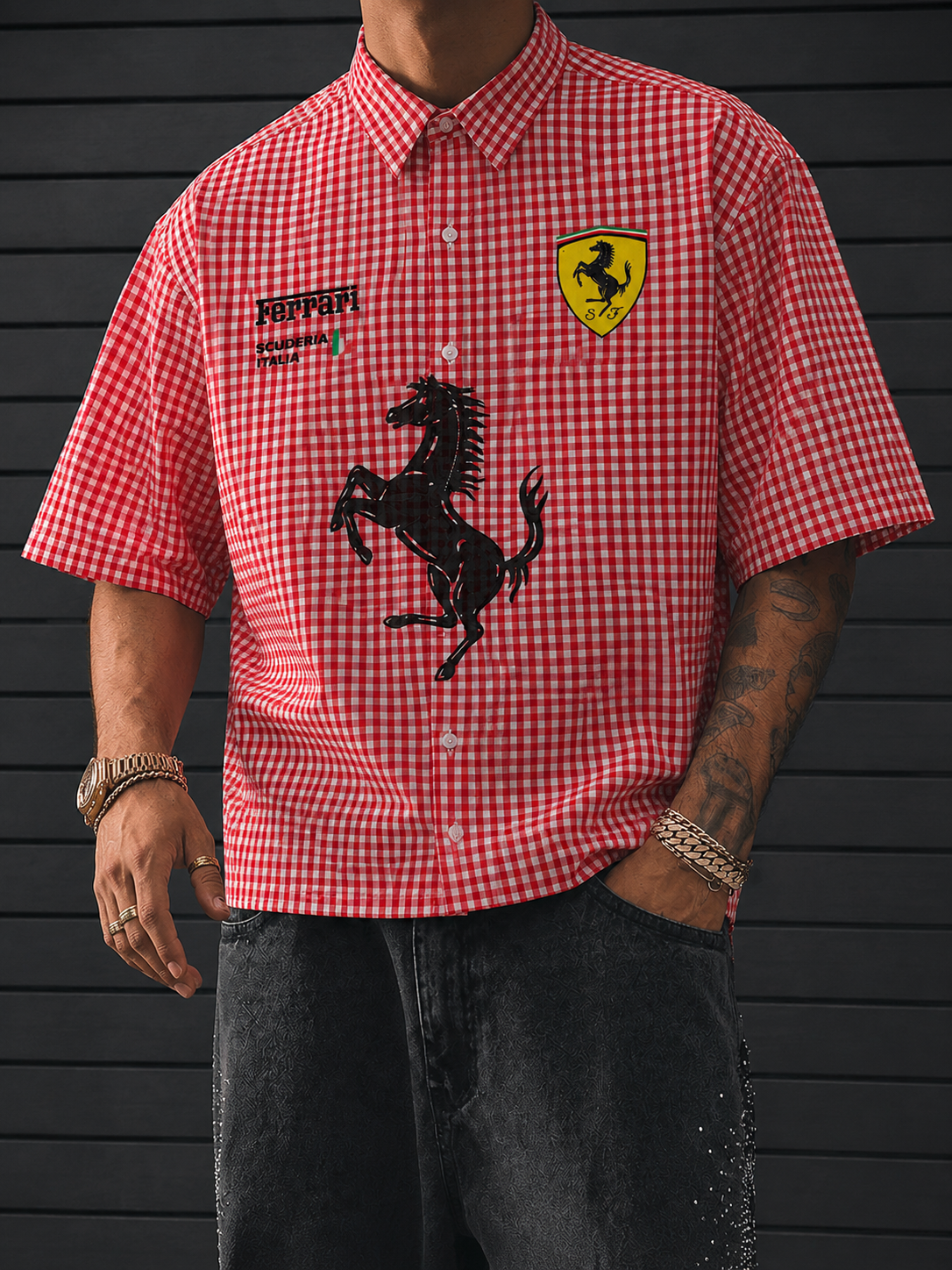 Ferrari Maranello Boxy Half Shirt