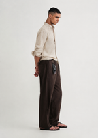 100% PURE LINEN LIGHT BEIGE SHIRT