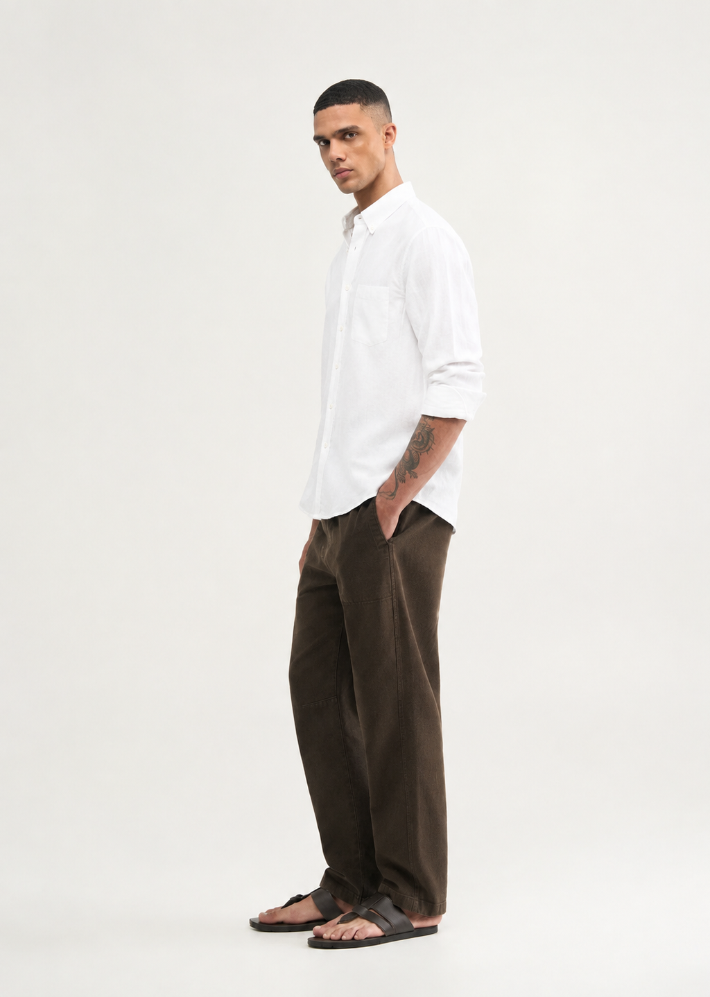 100% PURE LINEN WHITE SHIRT
