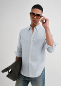 100% PURE LINEN SKY BLUE SHIRT